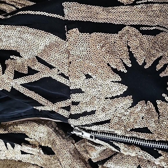 Multicolor Floral All Over Print, Cami, Sequined Formal Maxi Gown - Picture 16 of 16